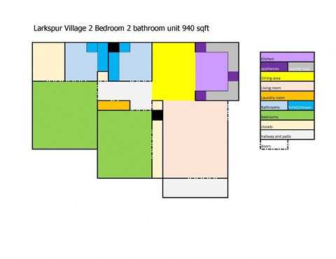 Larkspur Village two bedroom floorplan